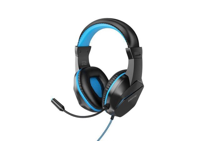 Наушники мониторные проводные с микрофоном BOROFONE BO104 Phantom gaming headphones (синий)