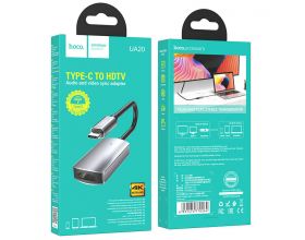 Конвертер переходник HOCO UA20 (гнездо HDMI - штекер TYPE-C) 12см