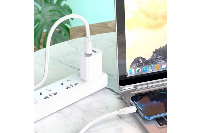 Кабель USB - Lightning HOCO X84, 2,4A (белый) 1м