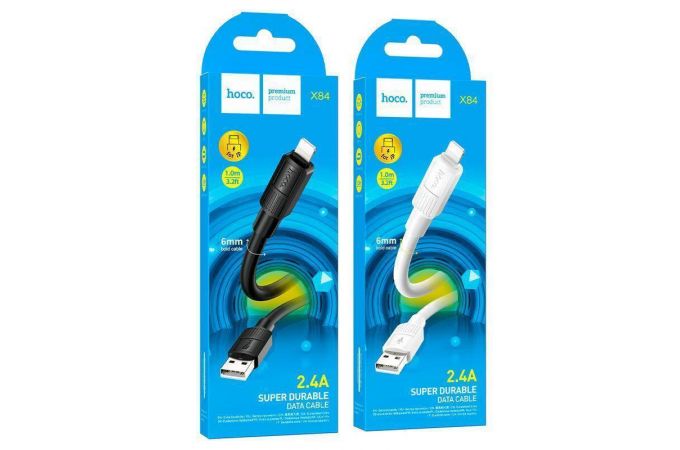 Кабель USB - Lightning HOCO X84, 2,4A (белый) 1м