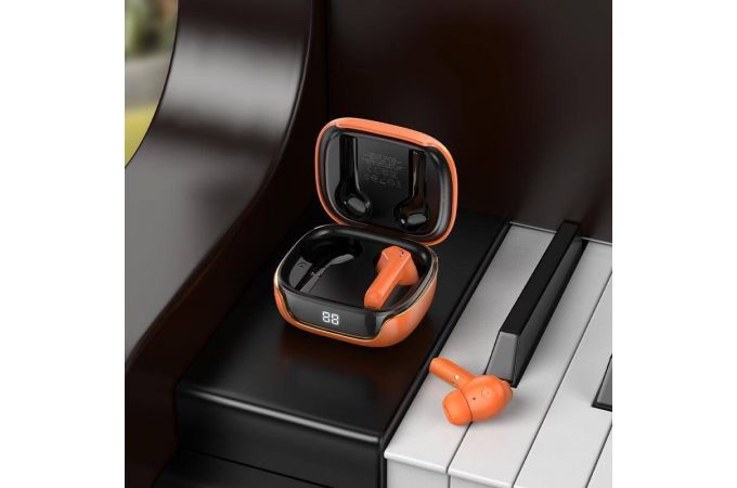 Наушники вакуумные беспроводные HOCO EW18 True wireless stereo headset Bluetooth (оранжевый)
