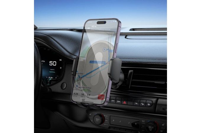 Держатель автомобильный для телефона BOROFONE BH133 Rio push-type car holder(air outlet) черный