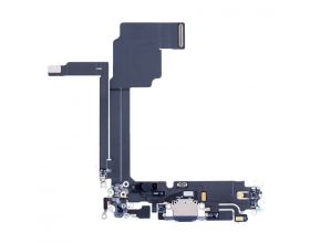 Шлейф с разъемом зарядки iPhone 15 Pro Max Оригинал Снятый (Синий)