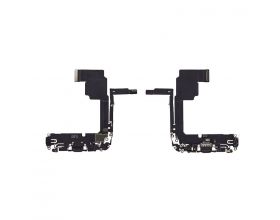 Шлейф с разъемом зарядки iPhone 15 Pro Max Оригинал Снятый (Черный)