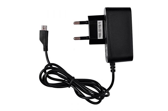 Сетевое зарядное устройство USB + кабель MicroUSB Activ универсальное 1000mAh (черный)