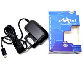 Сетевое зарядное устройство USB + кабель MicroUSB AXTEL универсальное 1000mAh (черный)