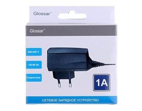 Сетевое зарядное устройство USB + кабель MicroUSB GLOSSAR универсальное 1000mAh