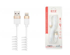 Кабель USB - Lightning BYZ BL-656 витой (белый)