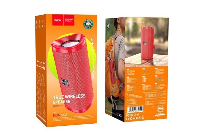 Портативная беспроводная колонка HOCO HC4 Bella sports BT (красный)