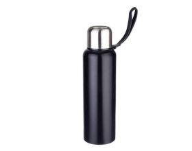 Термос для напитков PERFEO с глухой пробкой, ситечком, ремешком, объем 1,5 л., черный (PF_C3708)