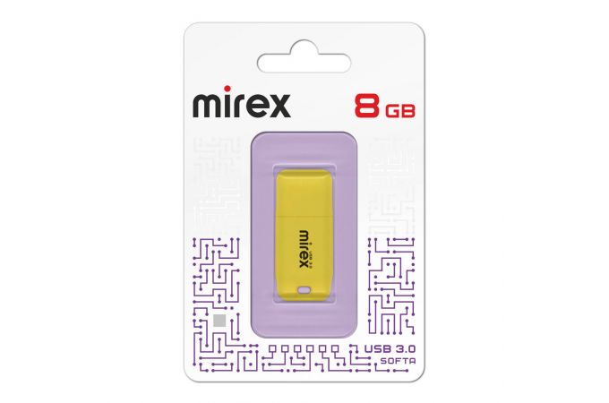 Флешка USB 3.0 Mirex SOFTA YELLOW 8GB (ecopack)