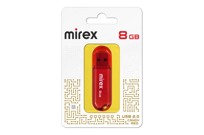 Флешка USB 2.0 Mirex CANDY RED 8GB (ecopack)