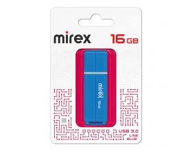 Флешка USB 3.0 Mirex LINE BLUE 16GB (ecopack)