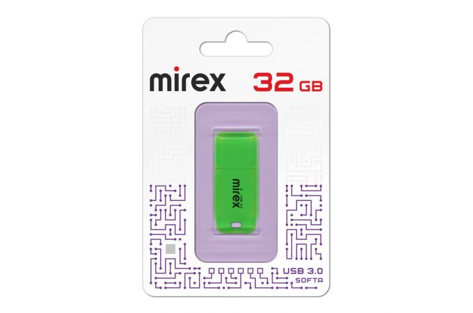 Флешка USB 3.0 Mirex SOFTA GREEN 32GB (ecopack)