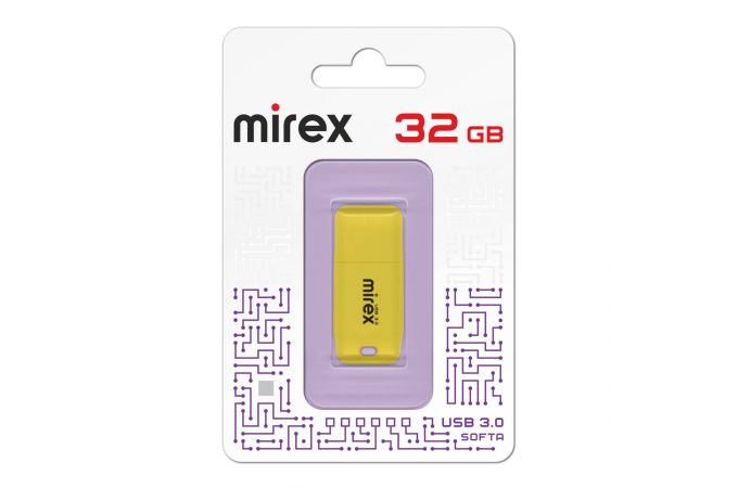 Флешка USB 3.0 Mirex SOFTA YELLOW 32GB (ecopack)