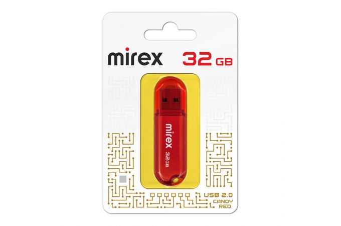 Флешка USB 2.0 Mirex CANDY RED 32GB (ecopack)