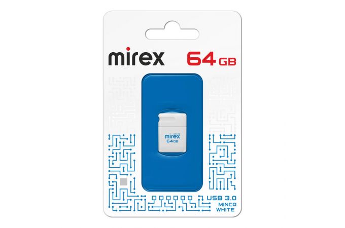 Флешка USB 3.0 Mirex MINCA WHITE 64GB (ecopack)