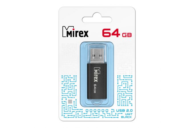 Флешка USB 3.0 Mirex UNIT BLACK 64GB (ecopack)