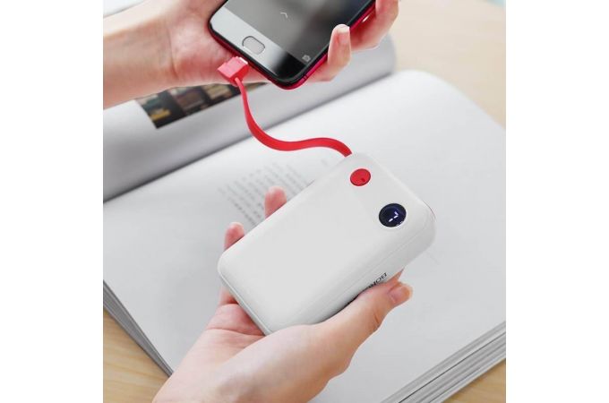 Универсальный дополнительный аккумулятор Power Bank BOROFONE BT24 кабель MicroUSB (10000 mAh) (белый)