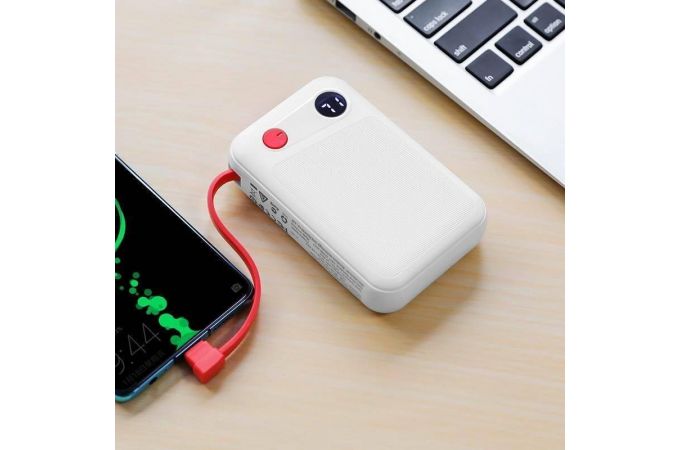 Универсальный дополнительный аккумулятор Power Bank BOROFONE BT24 кабель MicroUSB (10000 mAh) (белый)
