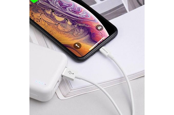 Кабель USB - Lightning BOROFONE BX22, 2,4A (белый) 1м