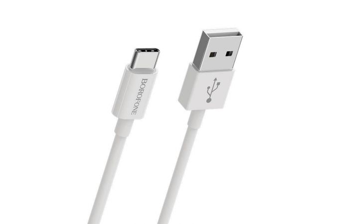 Кабель USB - USB Type-C BOROFONE BX22, 3A (белый) 1м