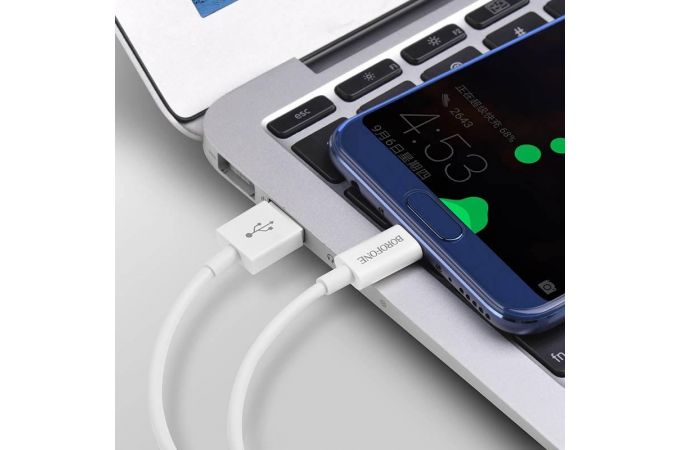 Кабель USB - USB Type-C BOROFONE BX22, 3A (белый) 1м