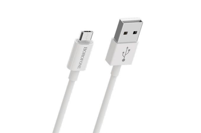 Кабель USB - MicroUSB BOROFONE BX22 2A (белый) 1м