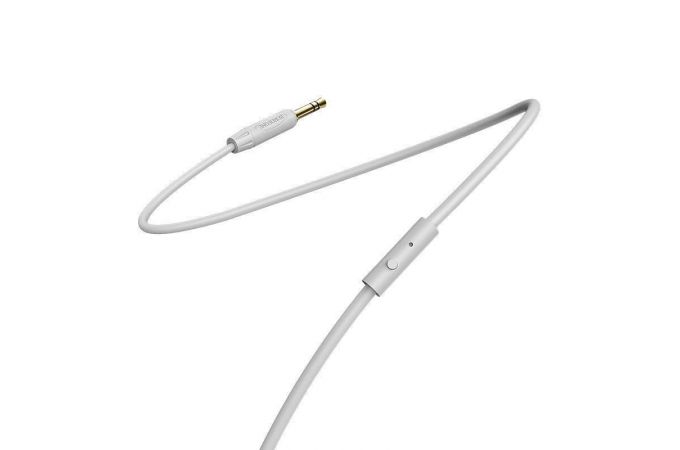 Кабель аудио AUX BOROFONE BL5 AUX 3.5 1 метр серый (с микрофоном)