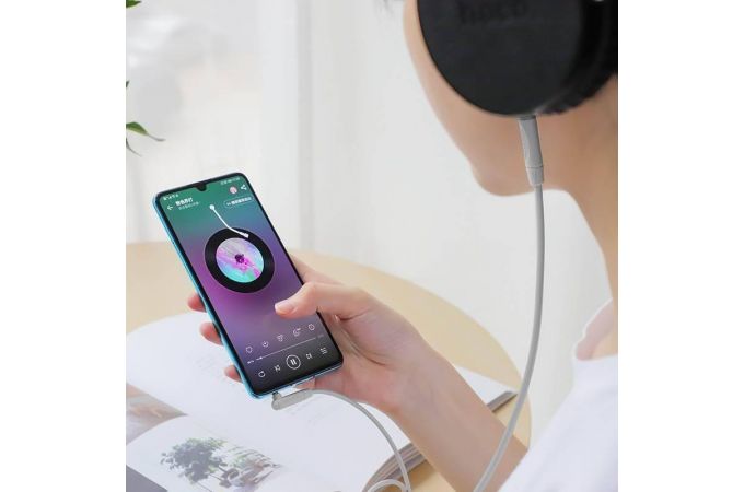 Кабель аудио AUX BOROFONE BL4 AUX 3.5 1 метр серый