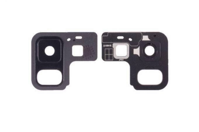 Стекло камеры для Samsung A530 Galaxy A8 (2018) + рамка (черный)