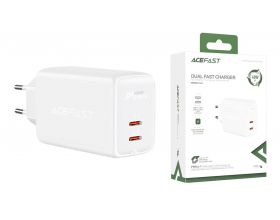 Сетевое зарядное устройство USB + USB-C ACEFAST A9 PD 40W (белый)