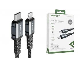 Кабель USB Type-C - Lightning ACEFAST C1-01, (серый) 1,2м (в оплетке)