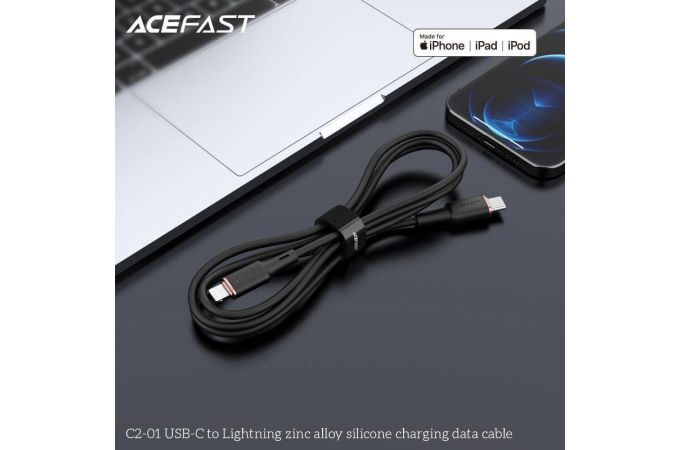 Кабель USB Type-C - Lightning ACEFAST C2-01, (черный) 1,2м