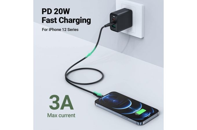 Кабель USB Type-C - Lightning ACEFAST C3-01, (черный) 1,2м