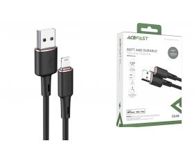 Кабель USB - Lightning ACEFAST C2-02 силиконовый (черный) 1,2м