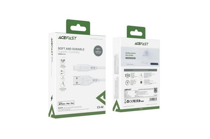 Кабель USB - Lightning ACEFAST C3-02 (черный) 1,2м