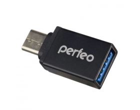 Переходник OTG Type-C - USB Perfeo 3.0 (PF-VI-O006 Black) (черный)