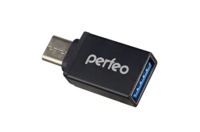 Переходник OTG Type-C - USB Perfeo 3.0 (PF-VI-O006 Black) (черный)