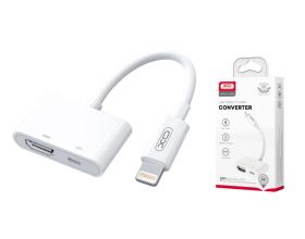 Переходник XO HUB005 Lightning to HDMI+Lightning 1080p ( lightning charging ) White