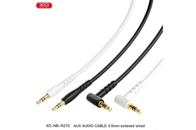 Кабель аудио AUX XO NB-R272 Elbow PVC 3.5 to 3.5 1m Black