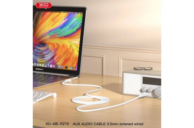 Кабель аудио AUX XO NB-R272 Elbow PVC 3.5 to 3.5 1m Black