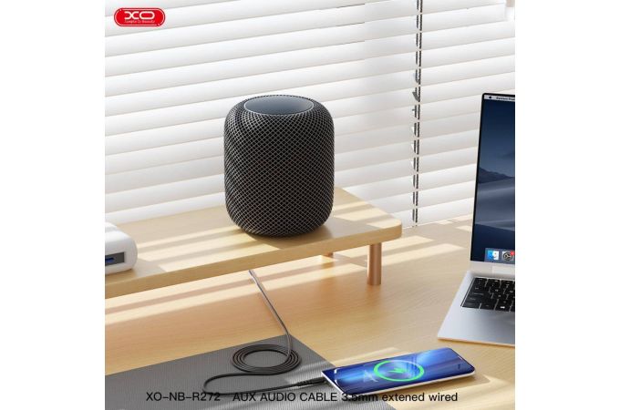 Кабель аудио AUX XO NB-R272 Elbow PVC 3.5 to 3.5 1m Black