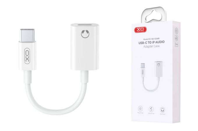 Аудиокабель Type-c на Lightning XO NB-R268B  Imitation Original Adapter Cable White