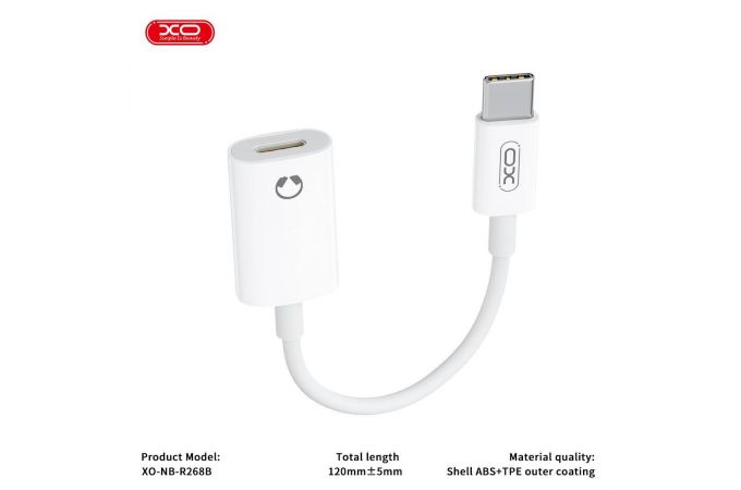 Аудиокабель Type-c на Lightning XO NB-R268B  Imitation Original Adapter Cable White