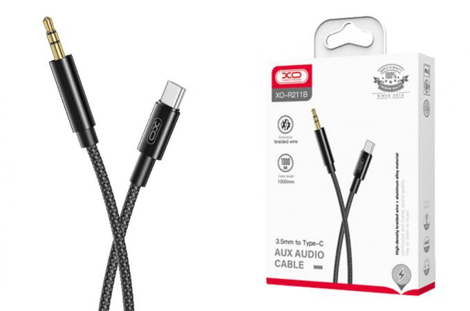 Кабель аудио AUX XO NB-R211B Typec to 3.5mm audio cable Black