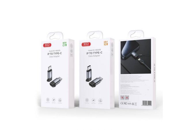 Переходник OTG XO NB263A Apple Female to Type-c Male 27W Fast Charger Tranish