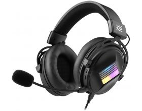 Гарнитура игровая Defender Flux черный RGB / мембрана 53 мм. / кабель 2.0 м