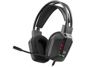 Гарнитура игровая Defender Gothic черный RGB / мембрана 50 мм. / кабель 1.8 м