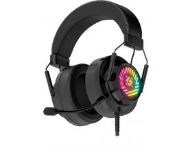 Гарнитура игровая Defender Grendel черный RGB / мембрана 50 мм. / кабель 2.0 м